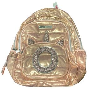 Shiny pink O, J, S backpacks